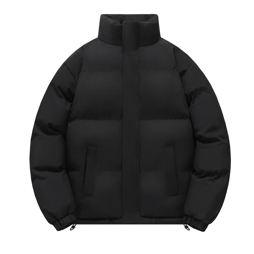 Herren Kurz geschnittene stark wattierte Steppjacke mit hohem Stehkragen und Kordelzugsaum Nord Taschen