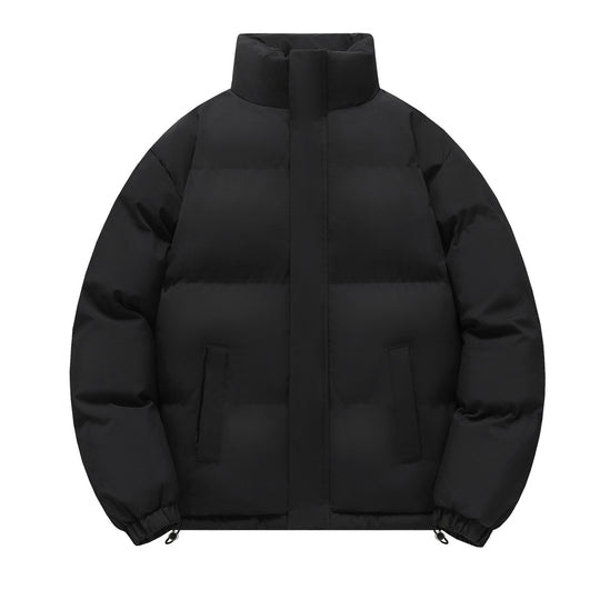 Herren Kurz geschnittene stark wattierte Steppjacke mit hohem Stehkragen und Kordelzugsaum Nord Taschen