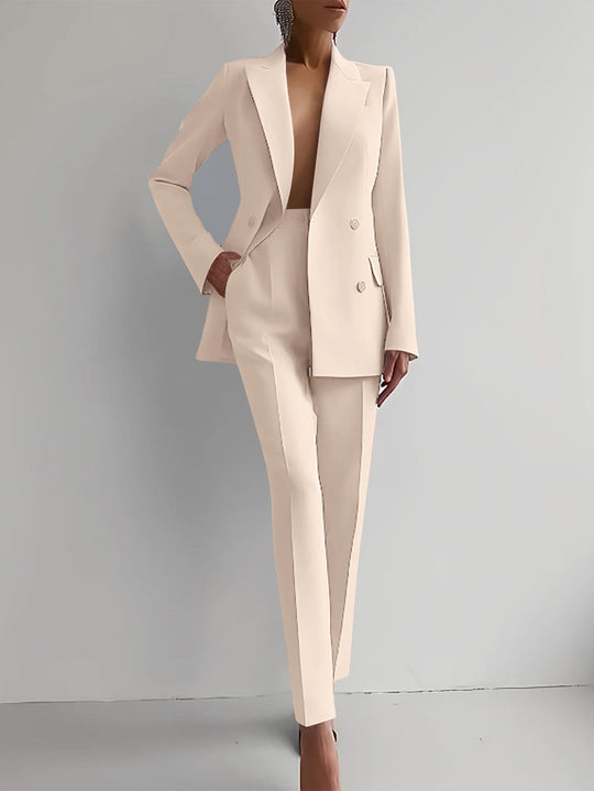 stilvolle maßgeschneiderte Anzug - elegantes Blazer- und Hosen-Set für Frauen