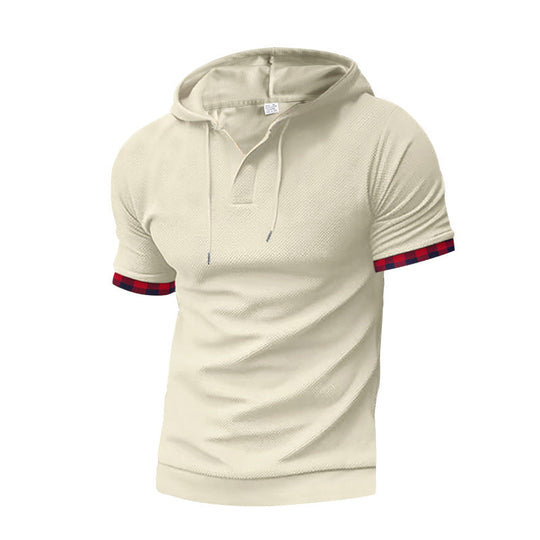 Herren modernes Kapuzenshirt mit strukturiertem Design und kontrastierenden Ärmeln