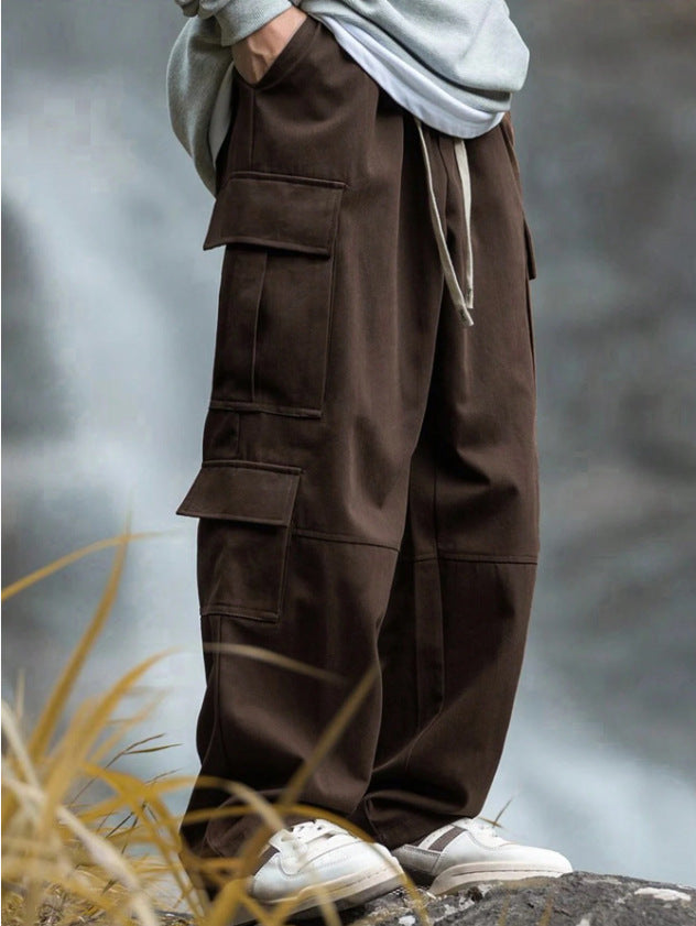 Herren weite Cargo-Hose mit Mehrfachtaschen, Tunnelzug und verstärkten Kniepartien Nord Taschen
