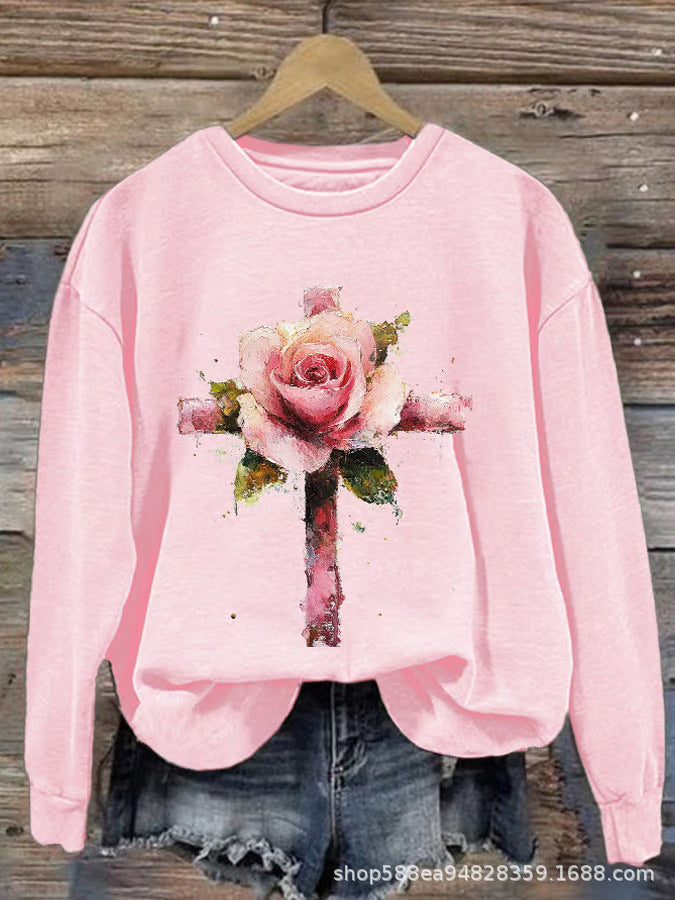 Damen Gemütlicher Pullover mit Herzmotiv Nord Taschen
