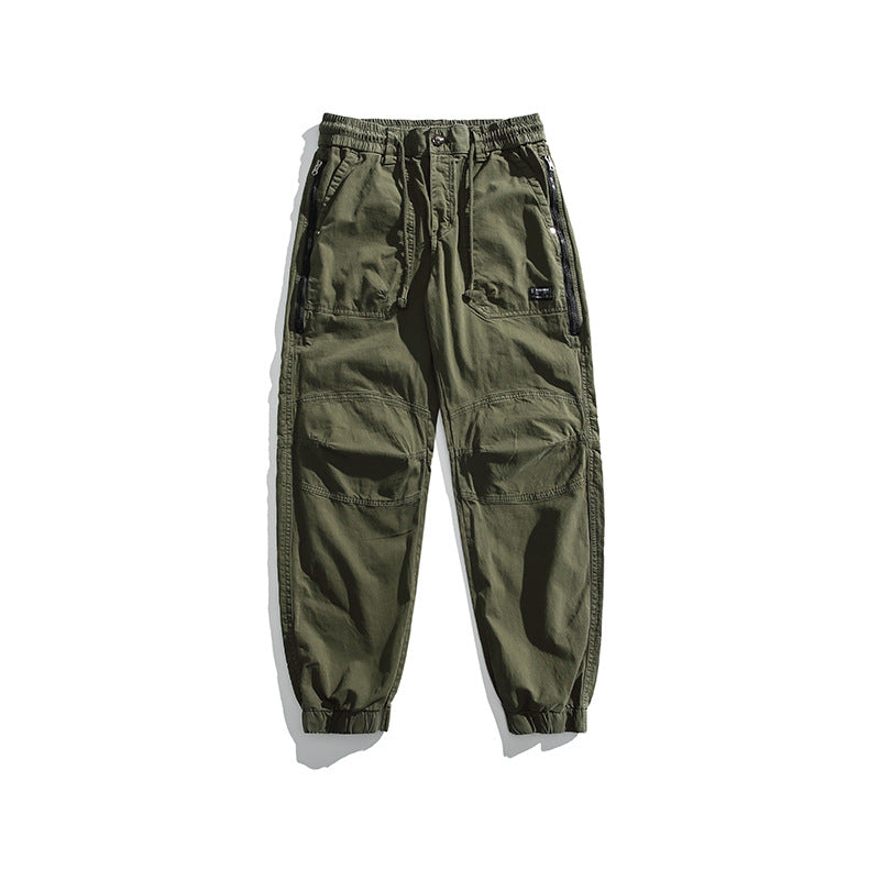 Herren Taktische Utility-Cargohose im Joggerstil mit verstärkten Kniepaneelen, Reißverschlusstaschen und elastischem Bund Nord Taschen