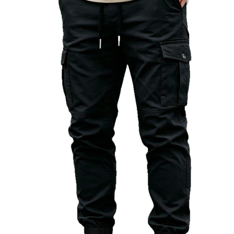 Herren Tapered Cargo-Jogginghose mit elastischem Saum, Kordelzug & Multifunktions‑Taschen Nord Taschen
