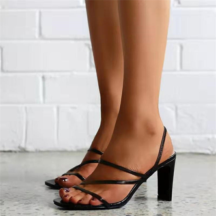 Damen elegante Absatzsandalen mit modischem Riemendesign - Arvani