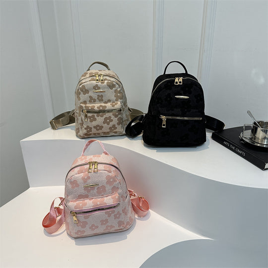 Damen Rucksack mit floralem Design und praktischem Reißverschluss Nord Taschen