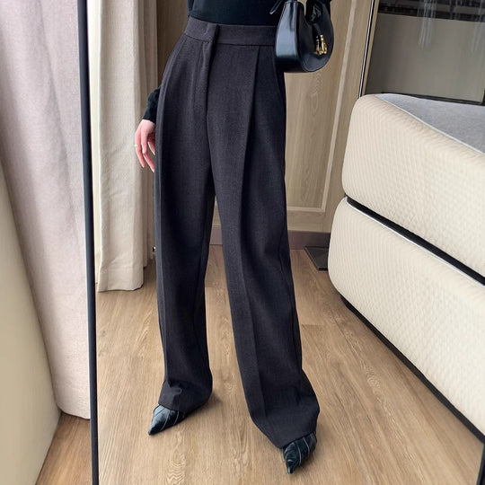 Damen Elegante Hoch taillierte Hose Nord Taschen