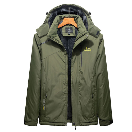 Herren Isolierte Winterparka mit Teddyfutter, Kapuze und wasserabweisender Außenhülle Nord Taschen