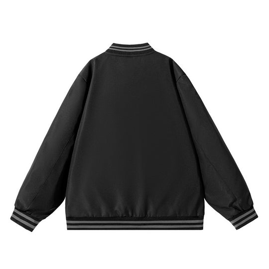 Herren Weite Oversize-Bomberjacke im Utility-Look mit gestreiften Rippbündchen und durchgehendem Reißverschluss Nord Taschen