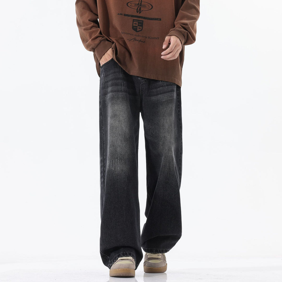 Herren Extraweite Baggy-Jeans mit extra langer Saumkante und dezenter Repair-Optik Nord Taschen