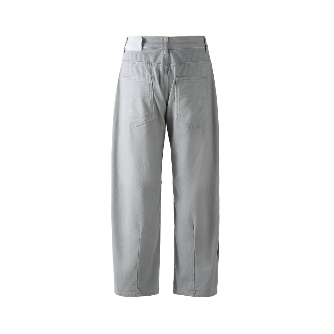 Damen Utility-Hose mit hoher Taille, geradem Bein und Ziernähten Nord Taschen