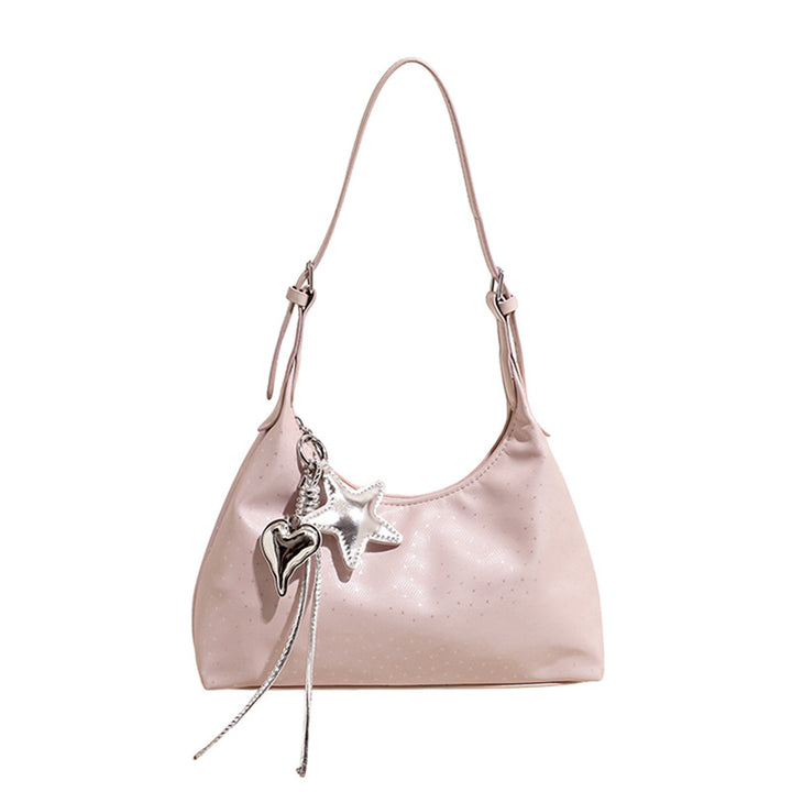 Damen elegante Schultertasche mit einzigartigem Schmuckanhänger Nord Taschen