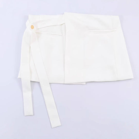 Damen Langline-Blazer mit goldbestickten Schultern und Bindegürtel Nord Taschen