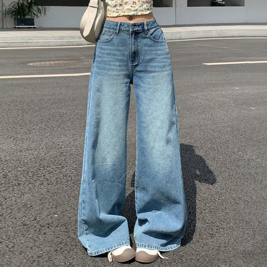 Damen Extraweite High-Waist Palazzo-Jeans aus Denim Nord Taschen
