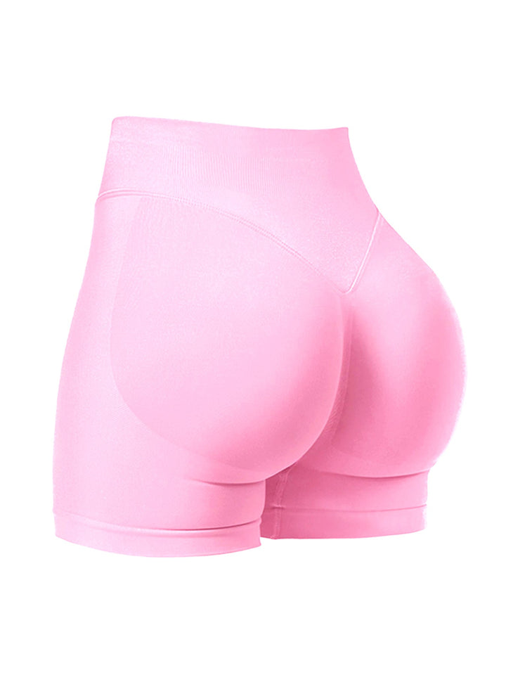 Damen Sport-Bikini-Oberteil mit hoch geschnittenen Shorts und nahtlosem Design