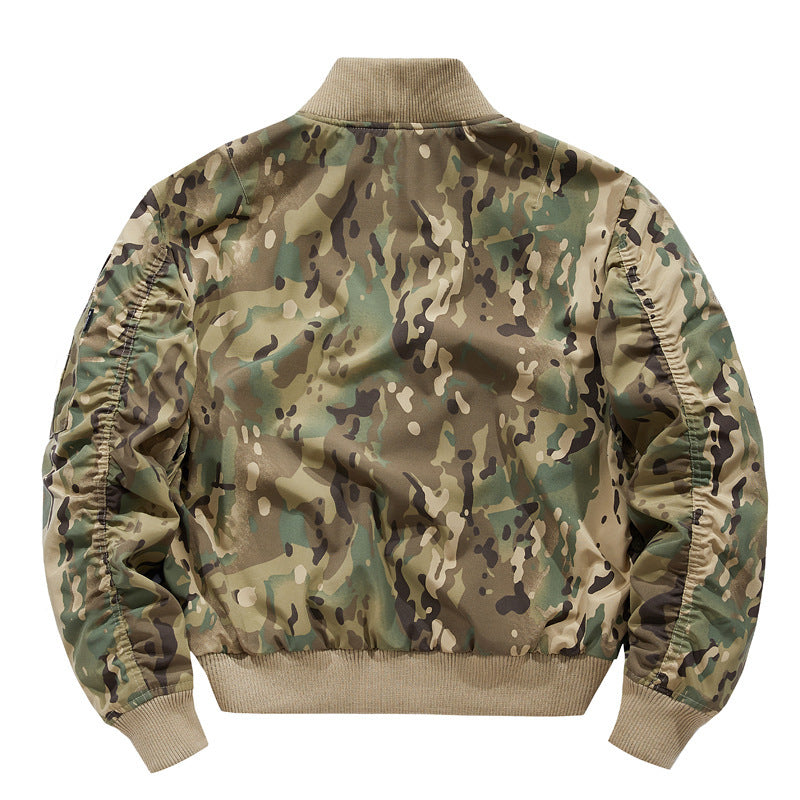Herren Bomberjacke im Fliegerstil mit taktischen Mehrfachtaschen und Patch-Details Nord Taschen