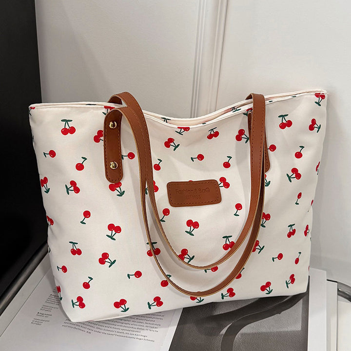 Damen Baumwolltragetasche mit fruchtigem Kirschdesign Nord Taschen