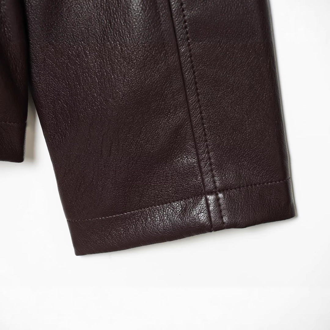 Damen Kurzjacke in veganer Lederoptik mit taillierendem Tunnelzug und Pattentaschen Nord Taschen