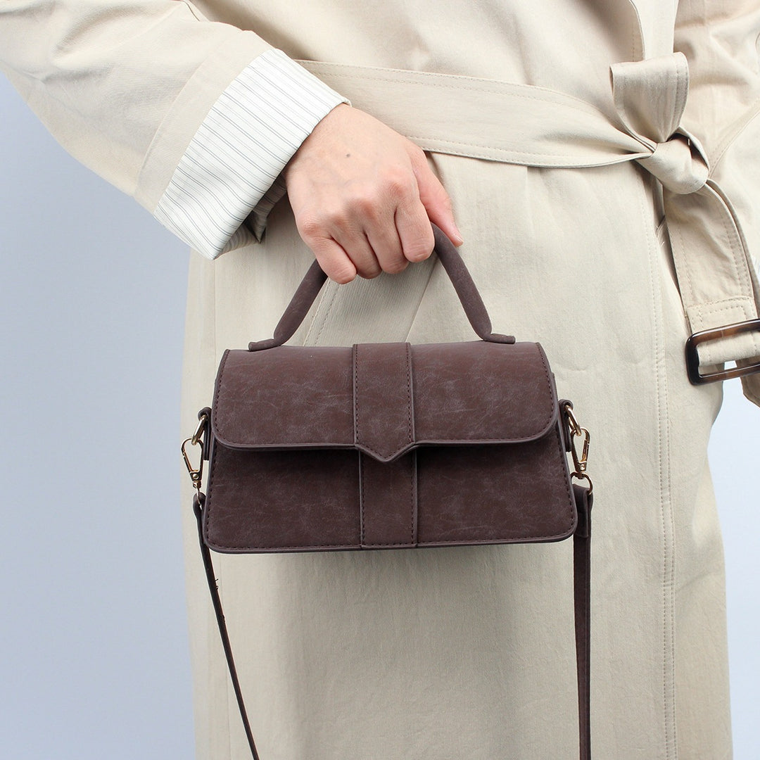 Damen elegante Handtasche im klassischen Klappdesign Nord Taschen