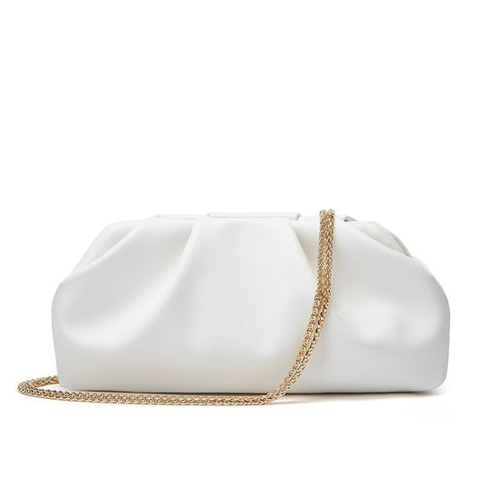 Damen Clutch mit luxuriösem metallic Finish und feinen Faltendesign Nord Taschen