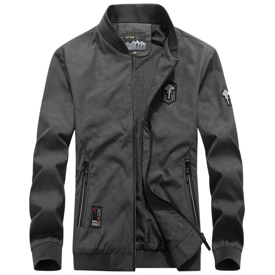 Herren Leichter Bomberblouson mit Mesh‑Futter, Reißverschlusstaschen und Stehkragen Nord Taschen