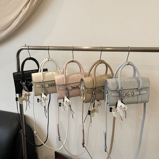 Damen Handtasche im Vintage-Stil mit abnehmbarem Tieranhänger Nord Taschen