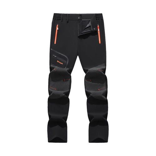 Herren Softshell-Outdoorhose mit verstärkten Kniepartien, Reißverschlusstaschen und elastischem Bund Nord Taschen
