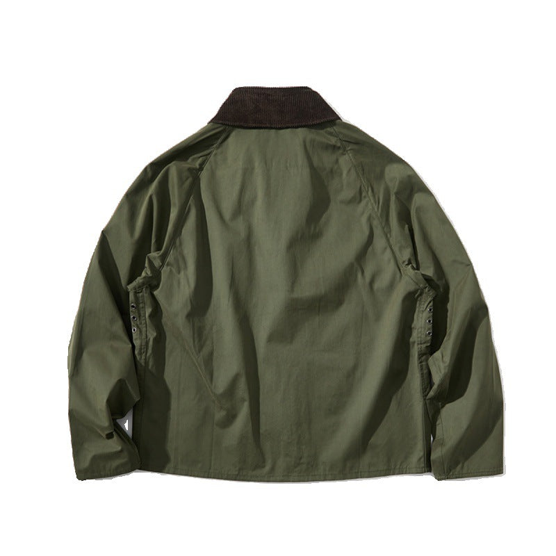 Herren Kurz geschnittene Utility-Fieldjacke mit Cordkragen und D-Ring-Details Nord Taschen