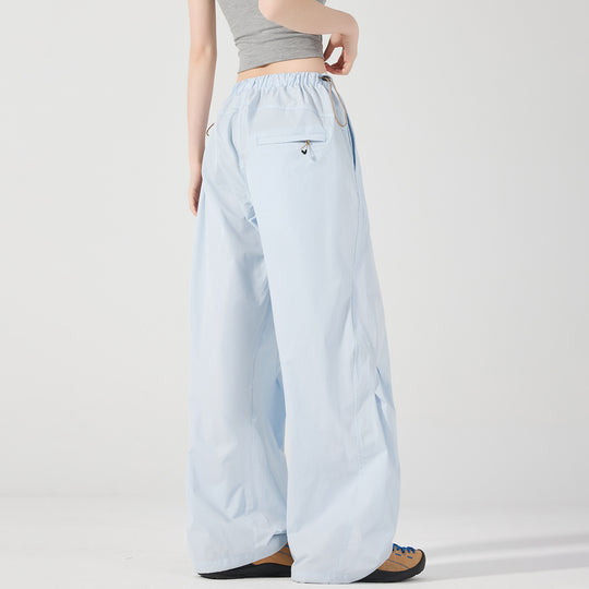 Damen weite technische Cargohose mit Kordelzugbund Nord Taschen