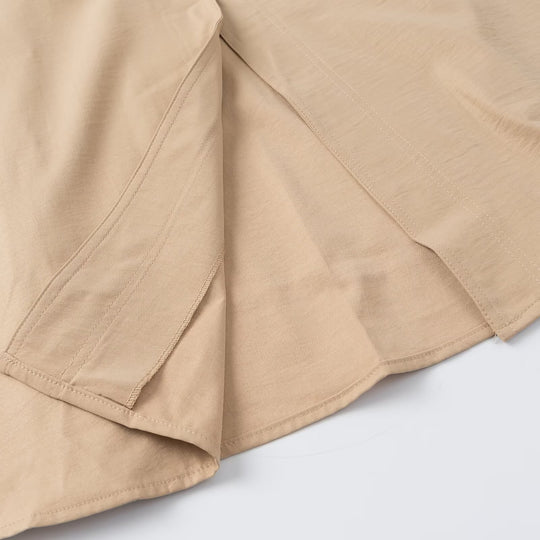 Damen Ärmelloses Hemdblusenkleid mit weitem A‑Linien‑Rock und Ziergürtel Nord Taschen
