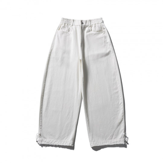 Damen Weite Highwaist-Ballonhose mit elastischem Bund, Eingrifftaschen und Kordelzugsaum Nord Taschen