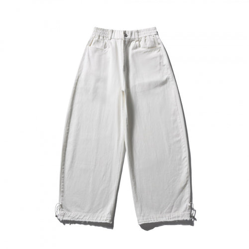Damen Weite Highwaist-Ballonhose mit elastischem Bund, Eingrifftaschen und Kordelzugsaum Nord Taschen