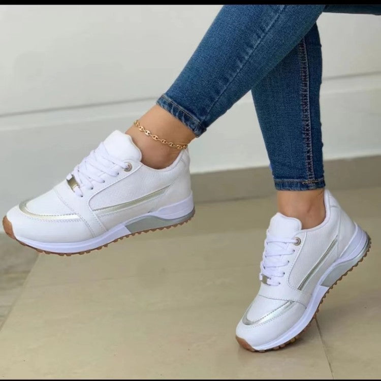 Damen  elegante City-Sneaker mit dezenter Metallic-Infusion, leicht gepolsterter Komfortsohle und profilierter Gummilaufsohle Nord Taschen