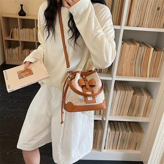 Damen Hobo-Tasche mit großem Schleifenakzent und verstellbarem Schulterriemen Nord Taschen