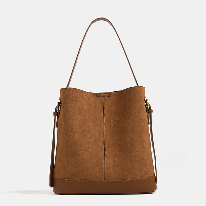 Damen Hobo-Tasche aus hochwertigem Wildleder mit praktischem Innenfutter Nord Taschen