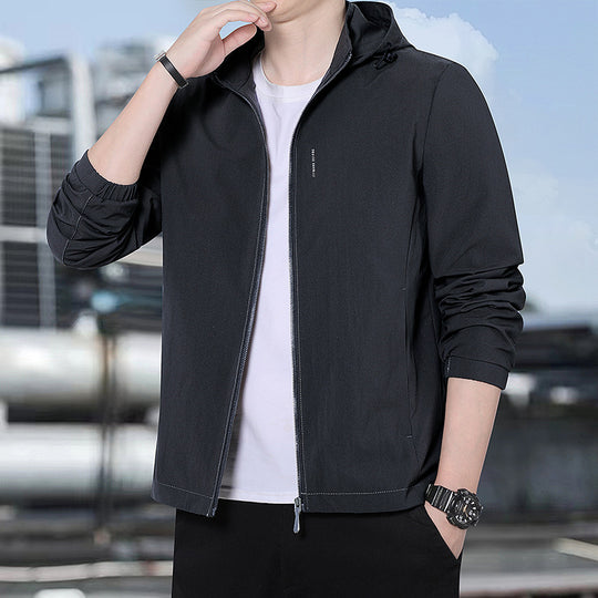 Herren Kapuzen-Softshelljacke mit kariertem Innenfutter, windabweisend und leicht gefüttert Nord Taschen