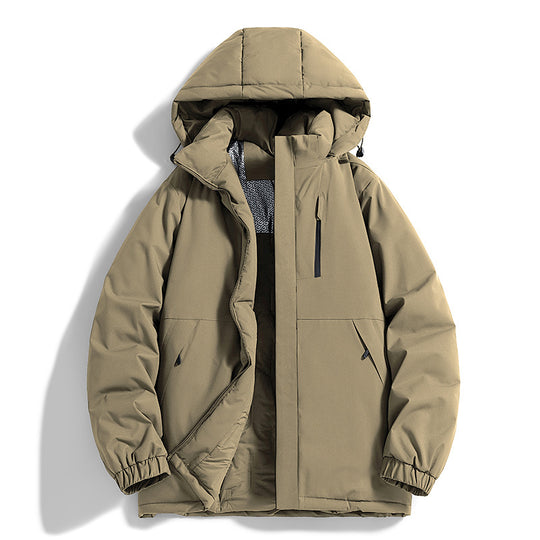 Herren Technischer Steppparka mit Kapuze, Thermo-Isolierung und Brust-Reißverschlusstasche Nord Taschen
