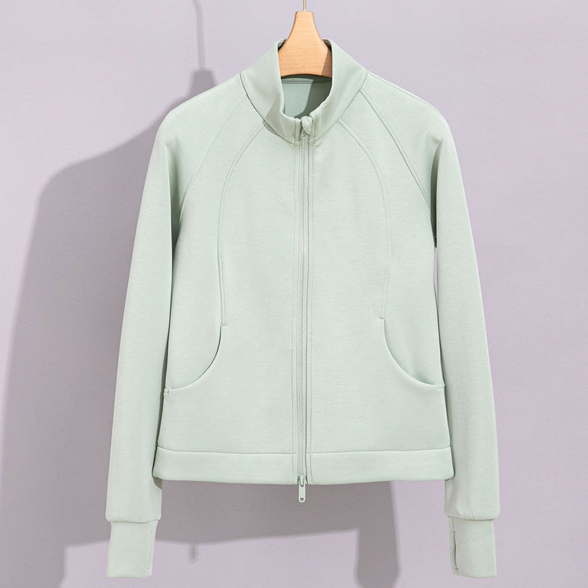 Damen Performance-Trainingsjacke mit Stehkragen und Daumenloch Nord Taschen