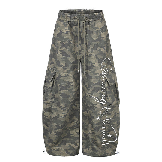 Damen Weite Cargopalazzo-Hose mit Tunnelzugbund, verstellbarem Saum und Cargo‑Taschen Nord Taschen