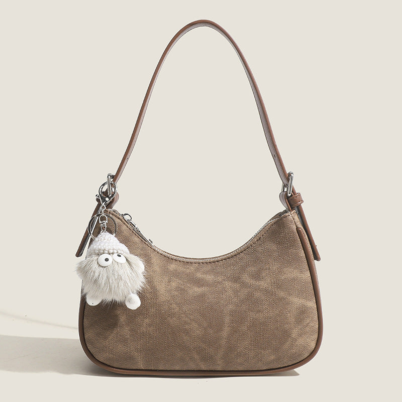 Damen Hobo-Tasche mit praktischem Kordelzug und charmantem Anhänger Nord Taschen