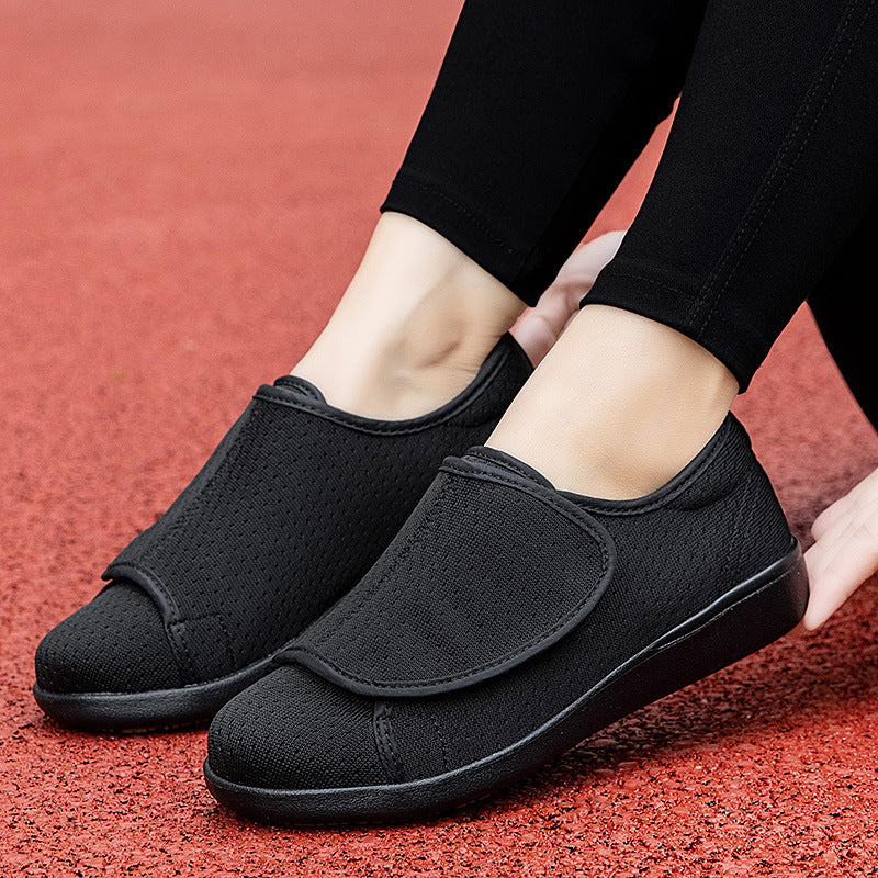 Herren nan orthopädischer Pantoffel mit verstellbarem Klettverschluss, atmungsaktivem Mesh und stoßdämpfender Schaumstoffsohle