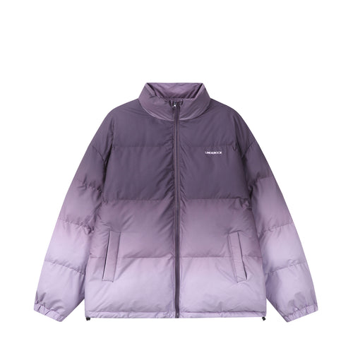 Damen Kurz geschnittene wattierte Steppjacke mit hohem Funnelkragen und Ombré-Detail Nord Taschen