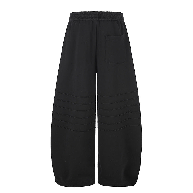 Damen Extraweite Palazzo-Sweathose mit Steppdetails, Tunnelzugbund und verstellbarem Saum Nord Taschen