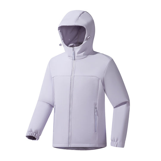 Herren Leichte Softshelljacke mit Kapuze, wind- und wasserabweisender Oberfläche und Reißverschlusstaschen Nord Taschen