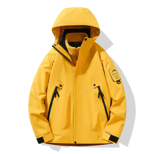 Unisex Wasserdichte, atmungsaktive Hardshell-Outdoorjacke mit Kapuze Nord Taschen