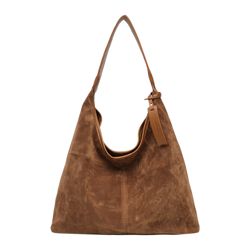 Damen Hobo-Tasche aus hochwertigem Wildleder mit praktischem Tragegriff Nord Taschen