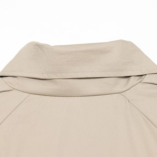 Damen Kurzblouson-Trench mit doppelreihiger Knopfleiste, Schulterpatten und Taillengürtel Nord Taschen