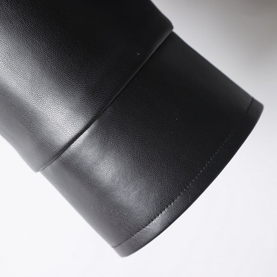 Herren minimalistische Lederimitatjacke mit durchgehendem Reißverschluss und aufgesetzten Brusttaschen Nord Taschen