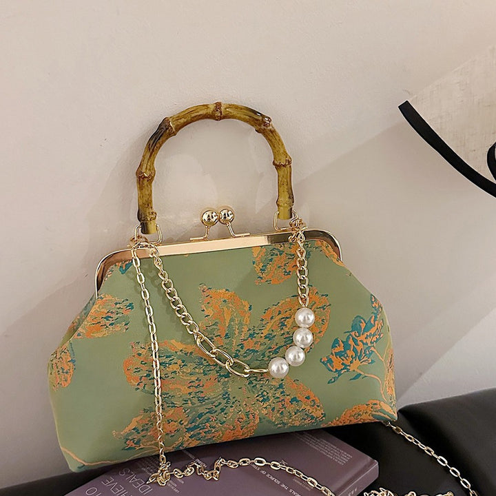 Damen elegante Handtasche mit ästhetischem Blumendesign Nord Taschen