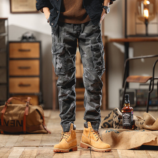Herren Cargohose im Jogger-Stil mit Tunnelzug elastischen Bündchen und Mehrfachtaschen Nord Taschen